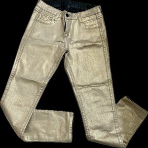 Bleulab Detour Reversible metallic Gold and Black coated Pants Jeans size 27